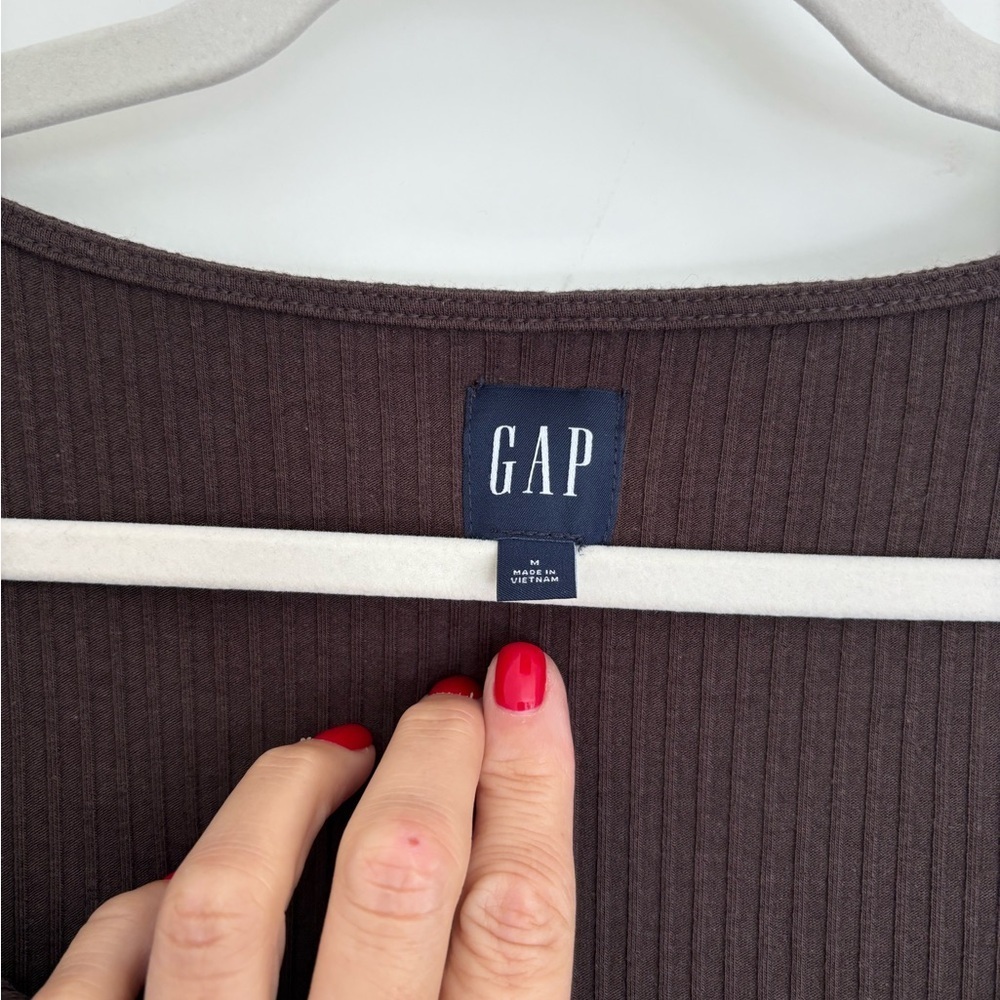 Gap Puff Sleeve Sweetheart Midi Dress Sz M - Picture 7 of 7